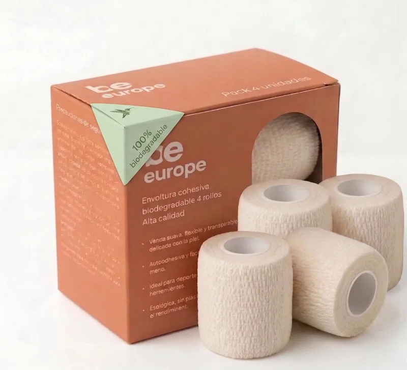 Pack 4 Vendas Cohesivas Deportivas Autoadherentes 5cm x 5m