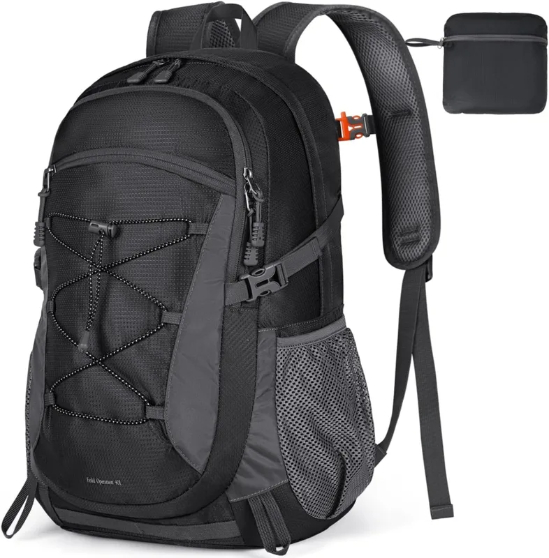 RAINSMORE Mochila Senderismo 40 Litros Mochila de Viaje para Hombre Mujer Mochil…