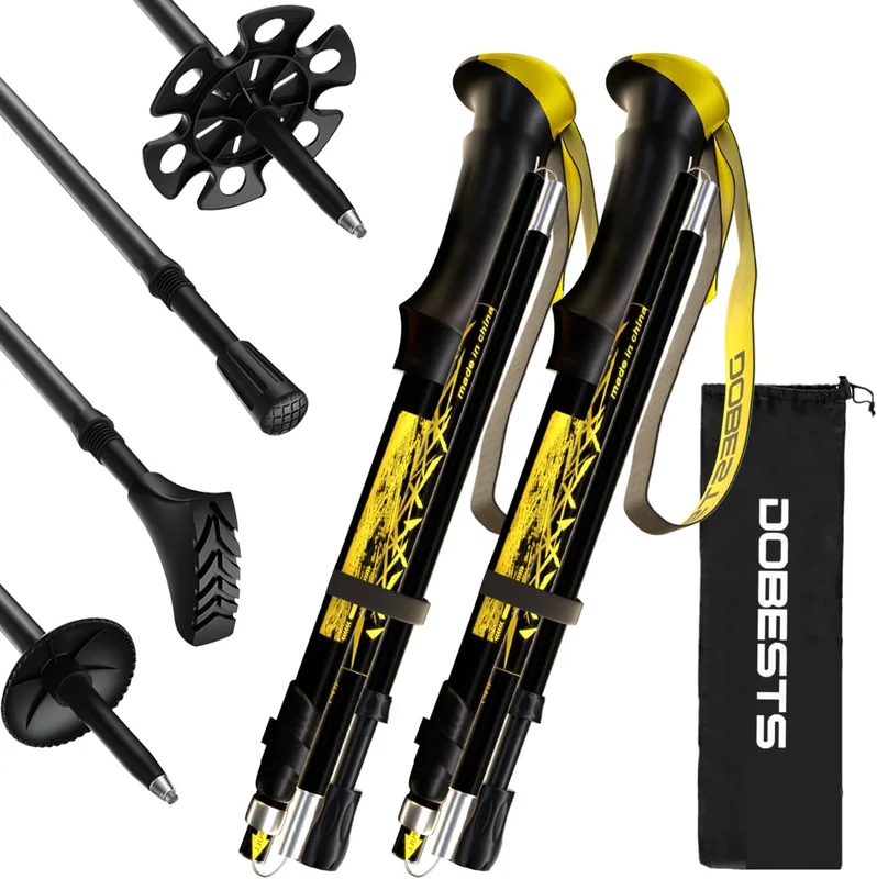 DOBESTS Bastones de Senderismo, Bastones Trekking Plegables 110-130cm Bastones M…