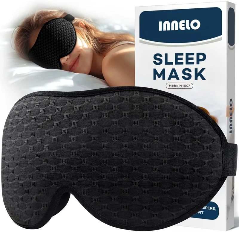 INNELO Máscara de Dormir 3D para Hombres y Mujeres, Versión Mejorada 2025 para D…