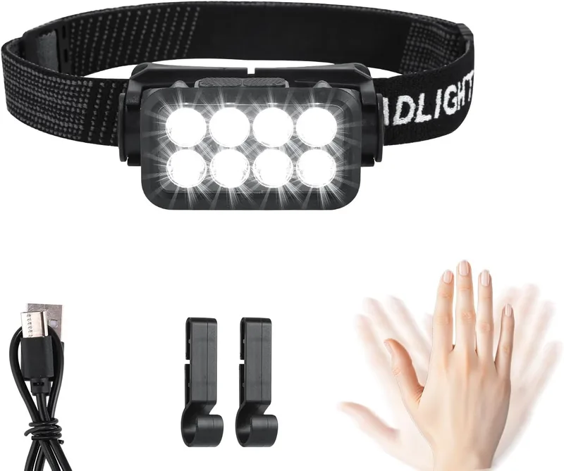 Linterna frontal LED recargable, 1 pieza, superbrillante, 2500 lúmenes, 5 modos…