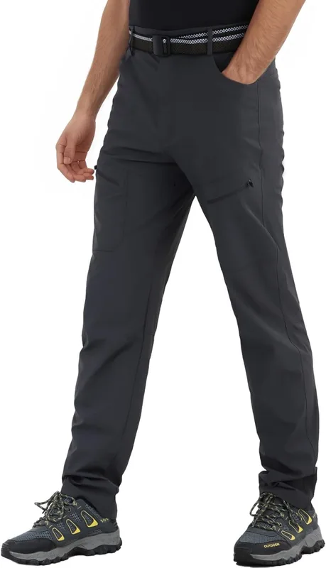 Pantalones de Senderismo para Hombre, Pantalones de Viaje Cargo Ligeros Safari,…