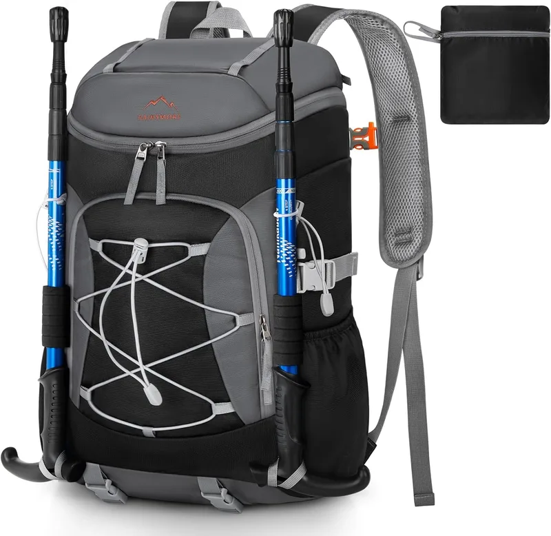 RAINSMORE Mochila Senderismo 40 Litros Mochila Plegable Ultraligera para Hombre…