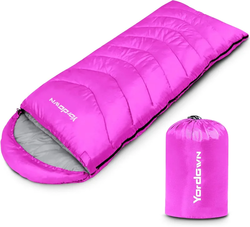 Saco de Dormir Adulto Niños Ultraligero y Compacto, Saco Dormir Ligero Camping 4…