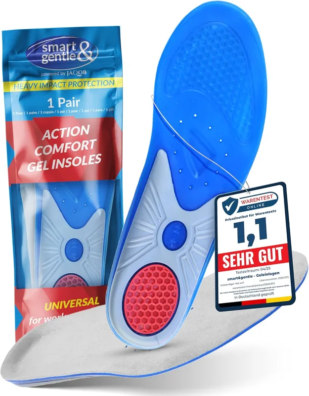 smart&amp;gentle Plantillas gel para calzado deportivo y de trabajo - Transpirab…